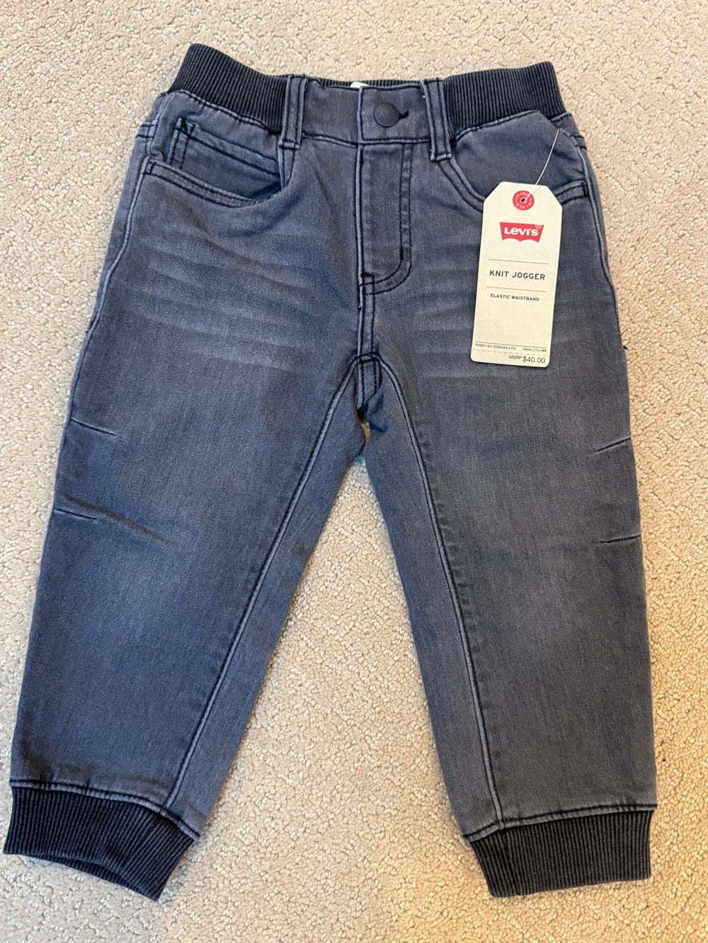 Levi's Knit Jogger Jeans - Charcoal Gray 2T